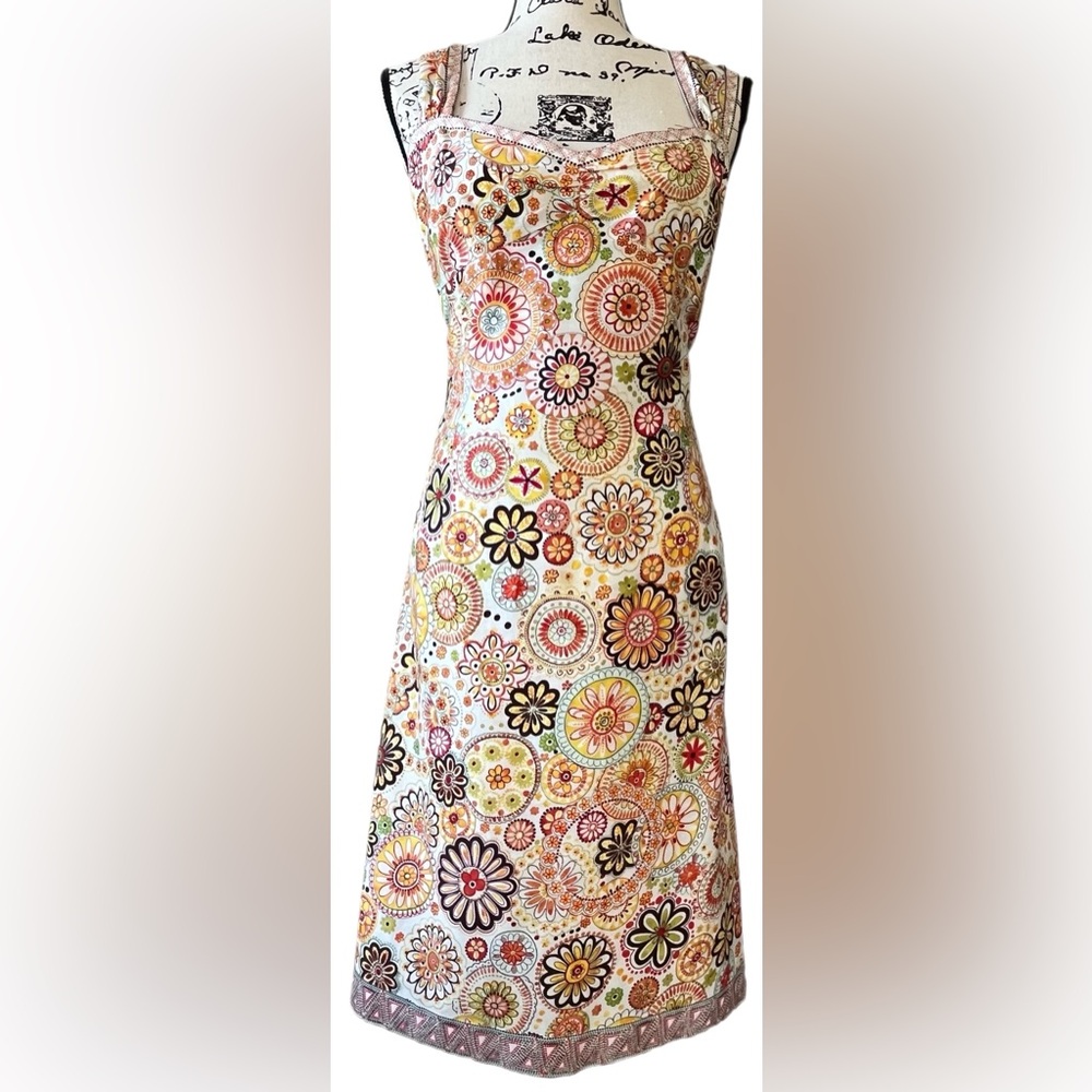 Harold's Cream Pink  Dress Sweetheart Neck Sleeveless size 12 - Picture 3 of 10